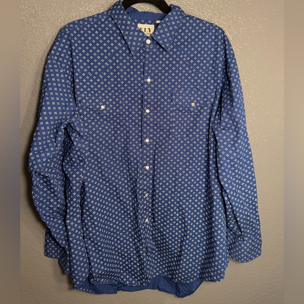 Ely Cattleman Men’s Button Down Western Pearl Snap Long Sleeve Print XXL